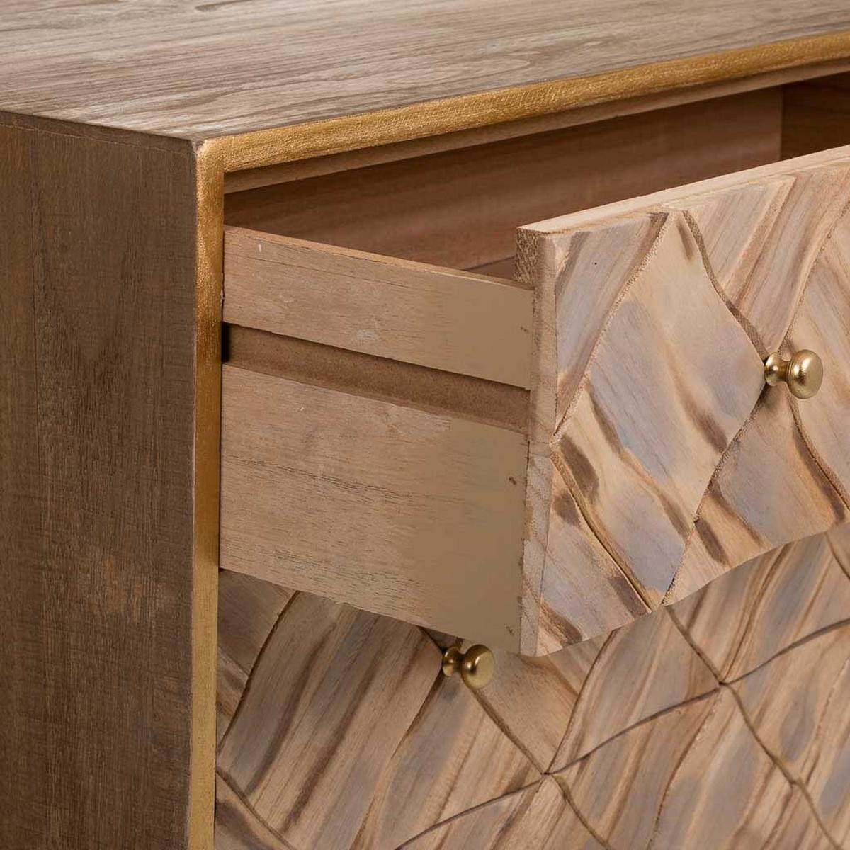 KOMMODE aus Holz 73x36x65 cm - Braun, Holz (73/65/36cm) - Wanderlust