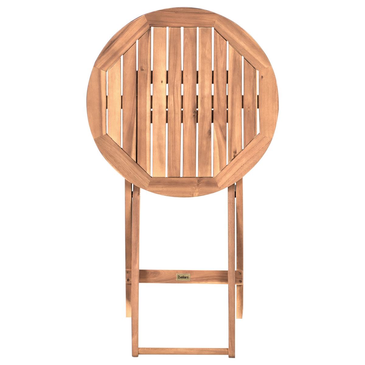 BISTRO-SET klappbar Akazienholz Braun Sacile - Braun, Holz - Beliani