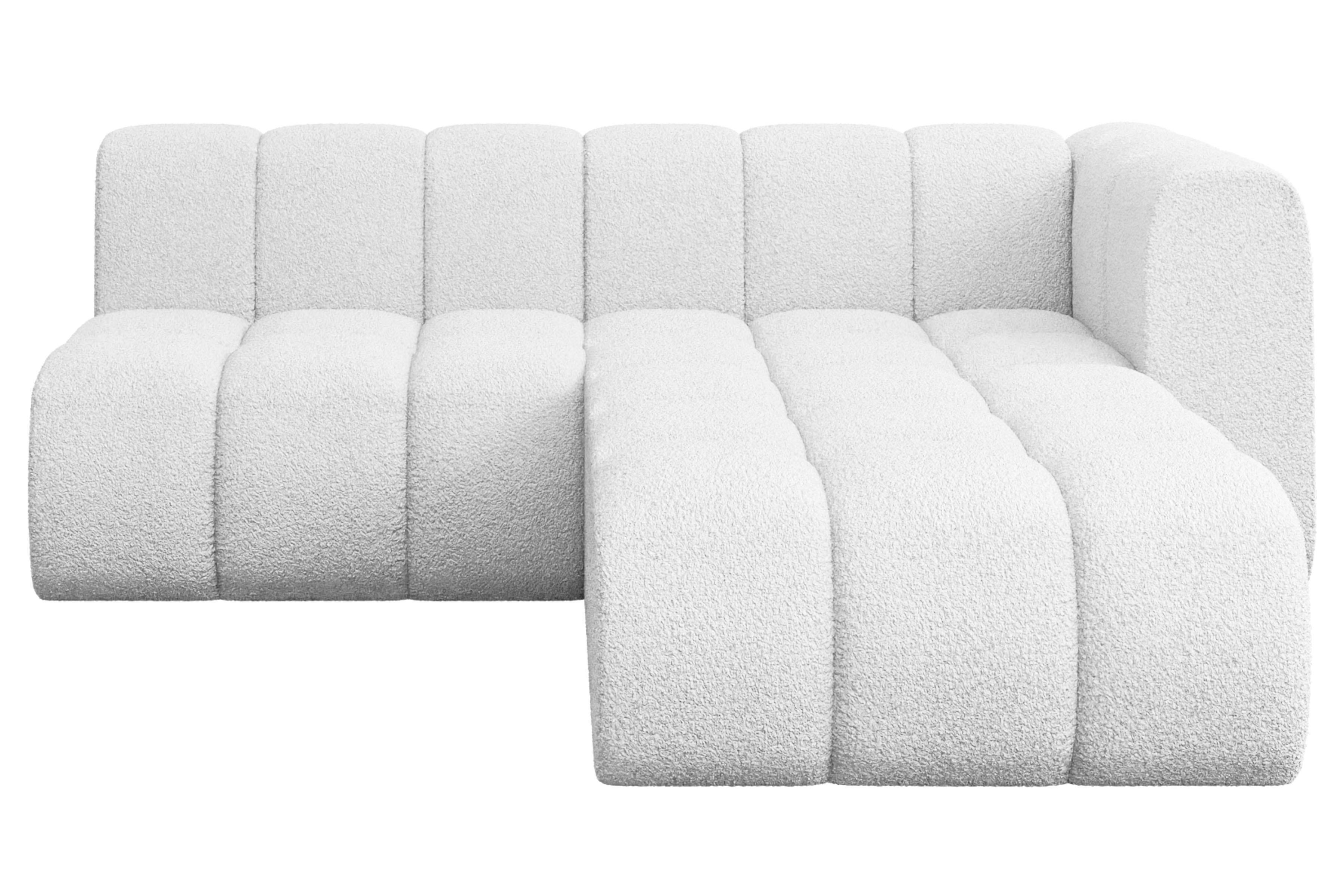 ECKSOFA modulares Sofa Darnel-L1 - 205x177x70 cm Weiß - Weiß, Holzwerkstoff/Textil (205/177cm) - ALTDECOR