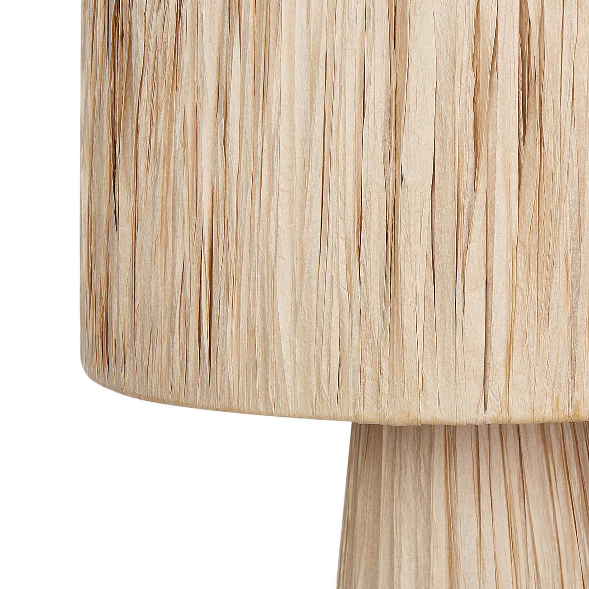 TISCHLEUCHTE Naturfarben Welmel - Naturfarben, Naturmaterialien (25/25/41cm) - Beliani
