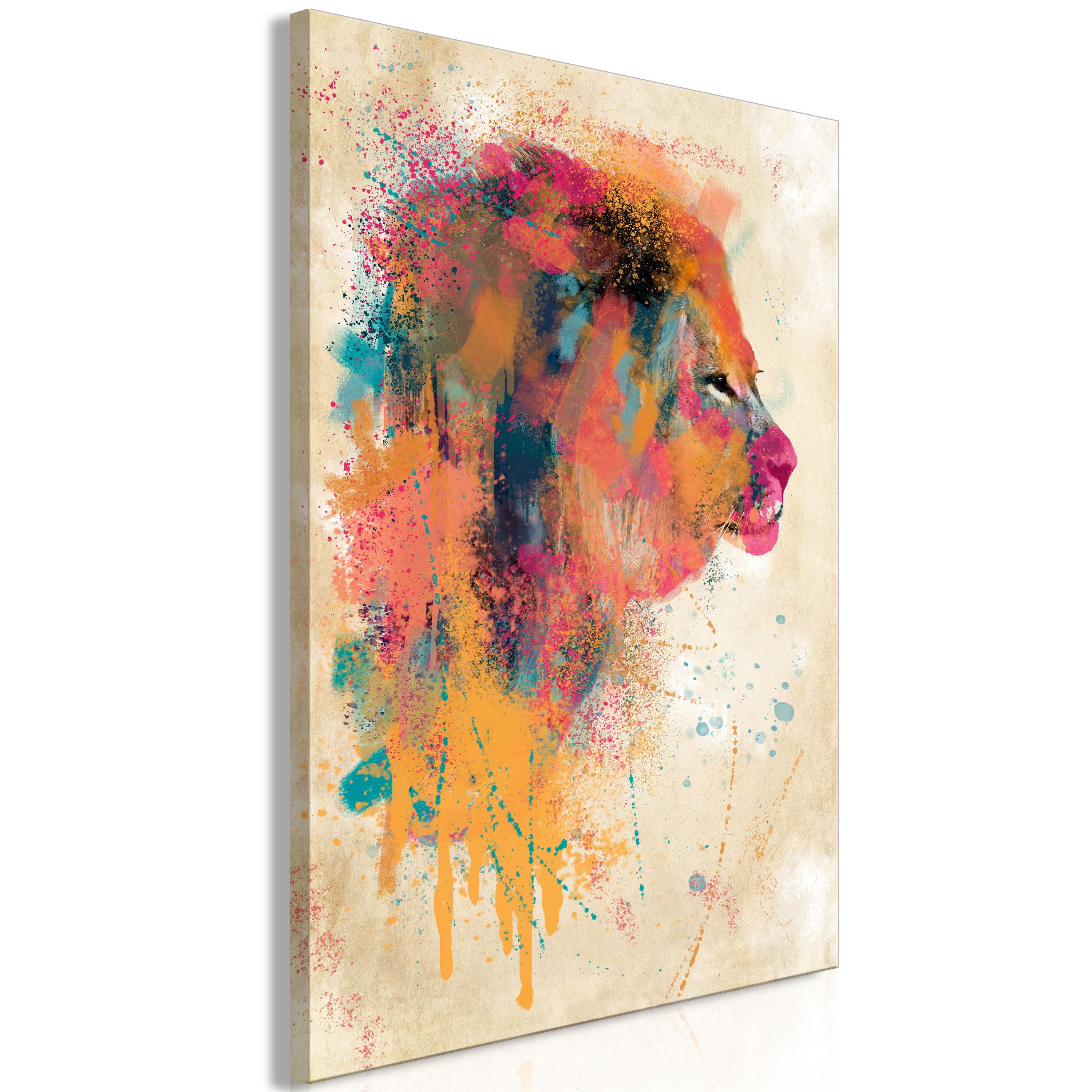 KUNSTDRUCK Bunt 40/60 cm - Multicolor, Textil (40/60cm) - KUNSTLOFT