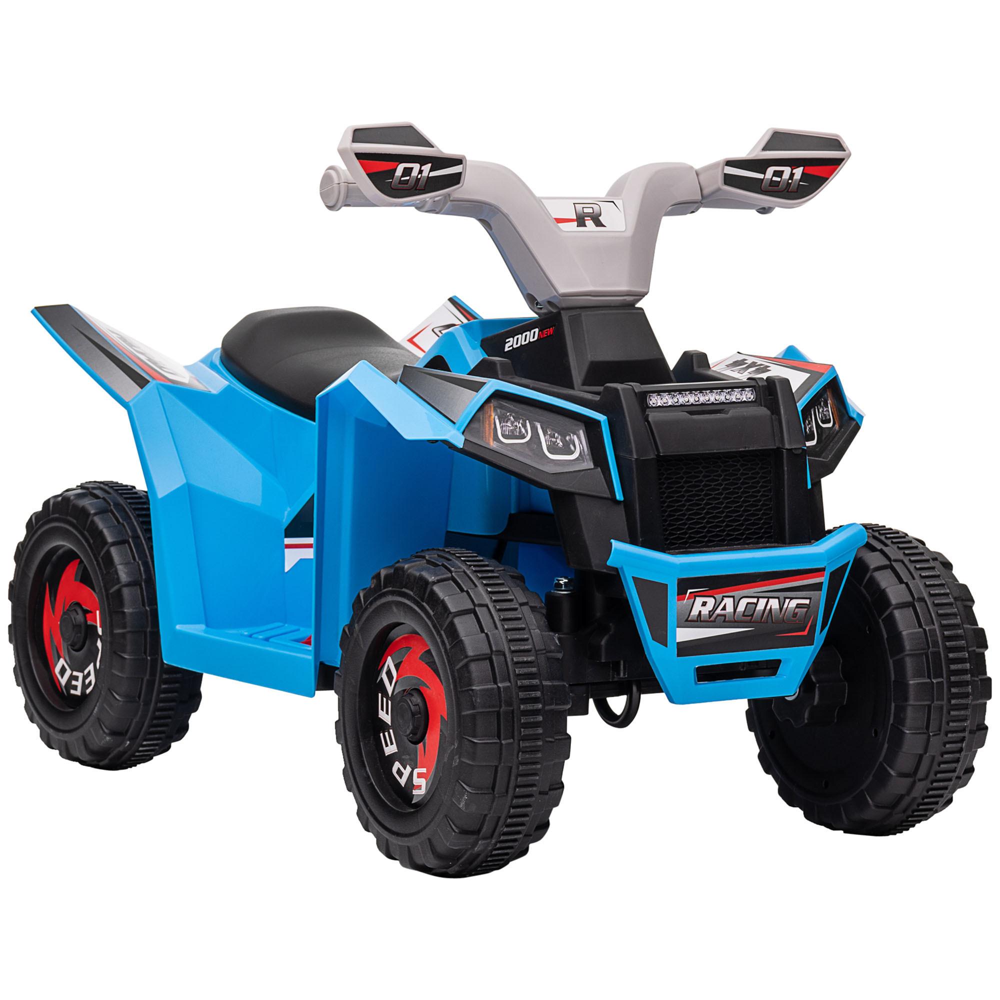 ELEKTRO Kinderquad, Mini Elektroquad mit Vorwärts-, Rückwärtsfunktion, Blau - Blau, Metall (70/41.5/48.5cm) - HOMCOM