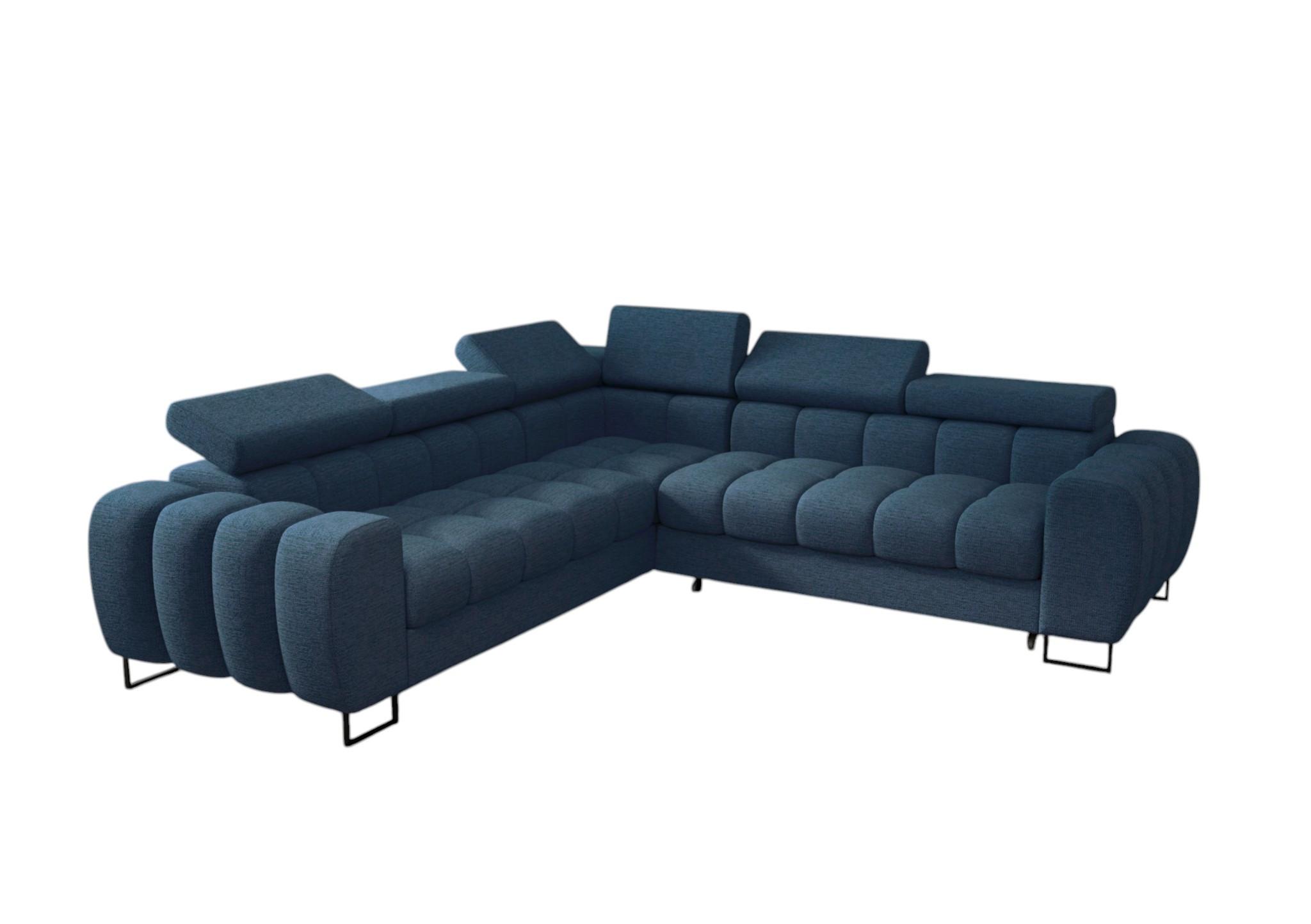 ECKSOFA Bastien Mit Schlaffunktion - Dunkelblau, Holzwerkstoff/Textil (260/260cm) - Fun Möbel