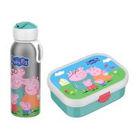 LUNCHSET MIT THERMOFLASCHE Campus Peppa Pig 2-tlg. - Türkis/Multicolor, Kunststoff/Metall (2/2/2cm) - Mepal