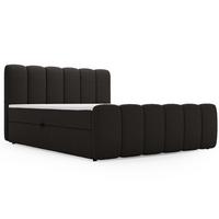 BOXBETT Cloud 140x200 Bouclé-Stoff Schwarz - Schwarz, Holz/Textil (140/200cm) - Graingold