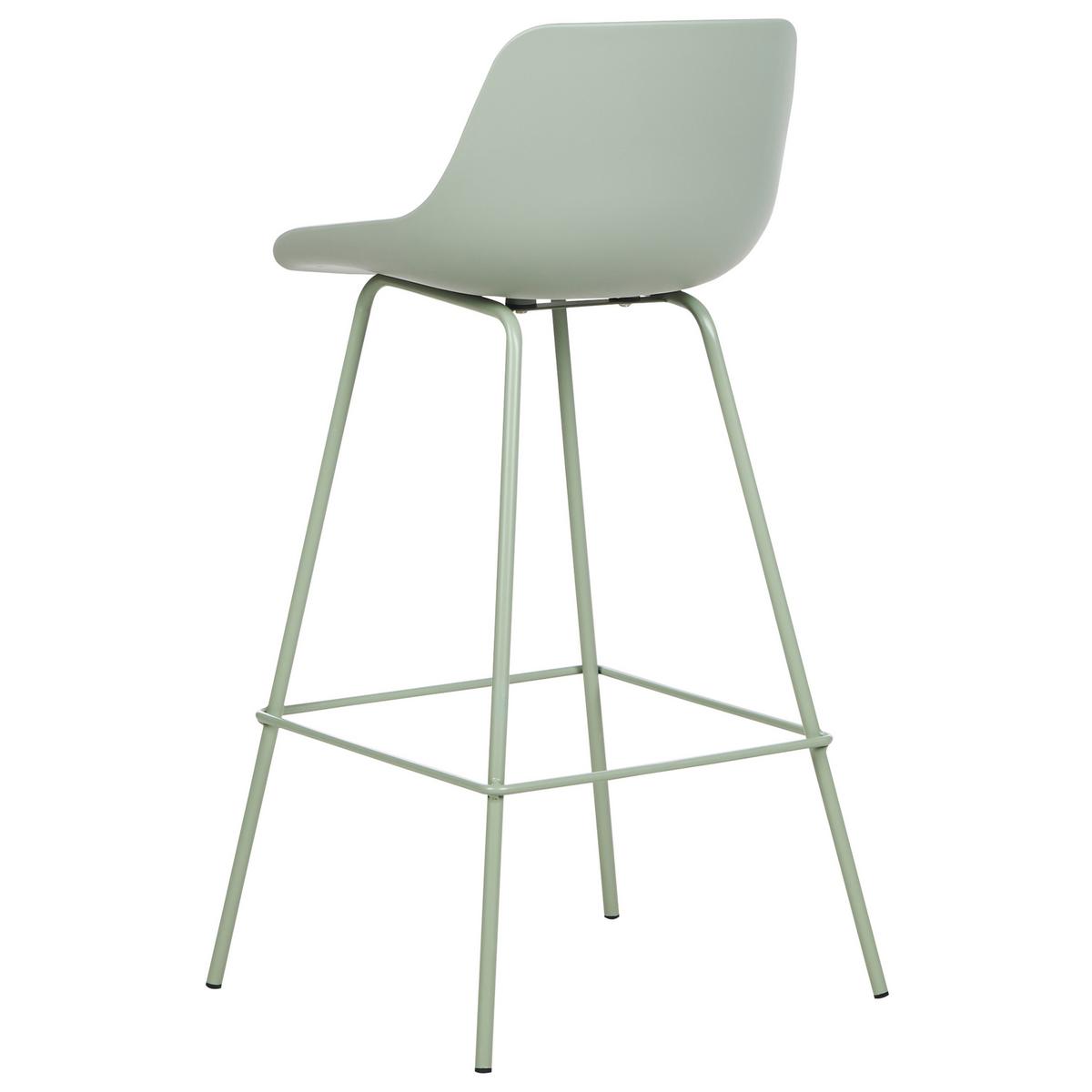 BARSTUHL 2er-Set Kunststoff/Metall hellgrün Emmet - Hellgrün, Kunststoff (49/100/47cm) - Beliani