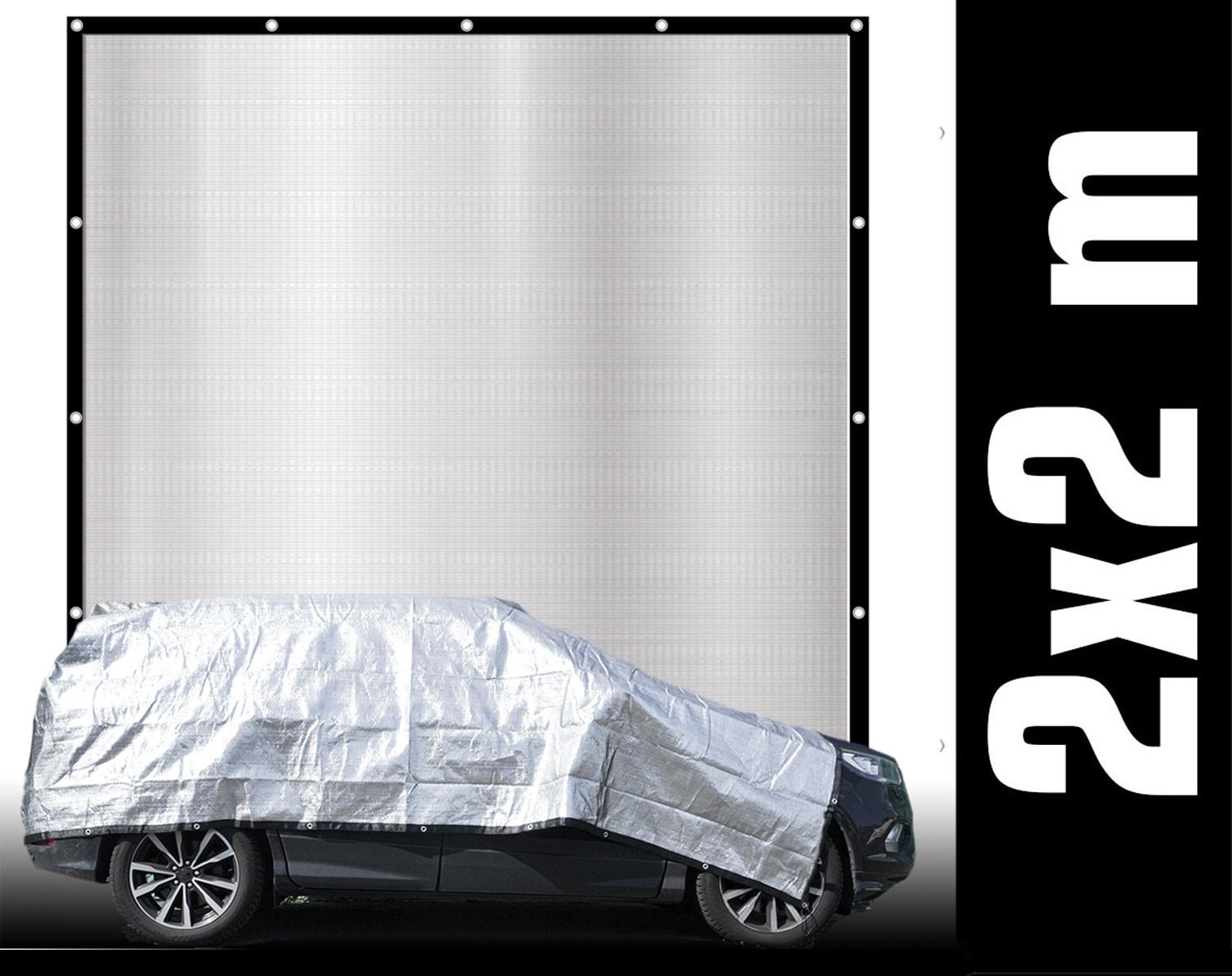 ALUMINIUM-SCHATTENNETZ 2/2 m, Silberfarben - Grau, Metall (200/200cm) - Amanka