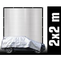 ALUMINIUM-SCHATTENNETZ 2/2 m, Silberfarben - Grau, Metall (200/200cm) - Amanka