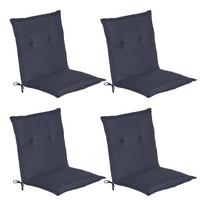 NIEDERLEHNERAUFLAGE Loft NL 100/50/6cm Dunkelblau 4tlg - Dunkelblau, Textil (50/6/100cm) - Beautissu 