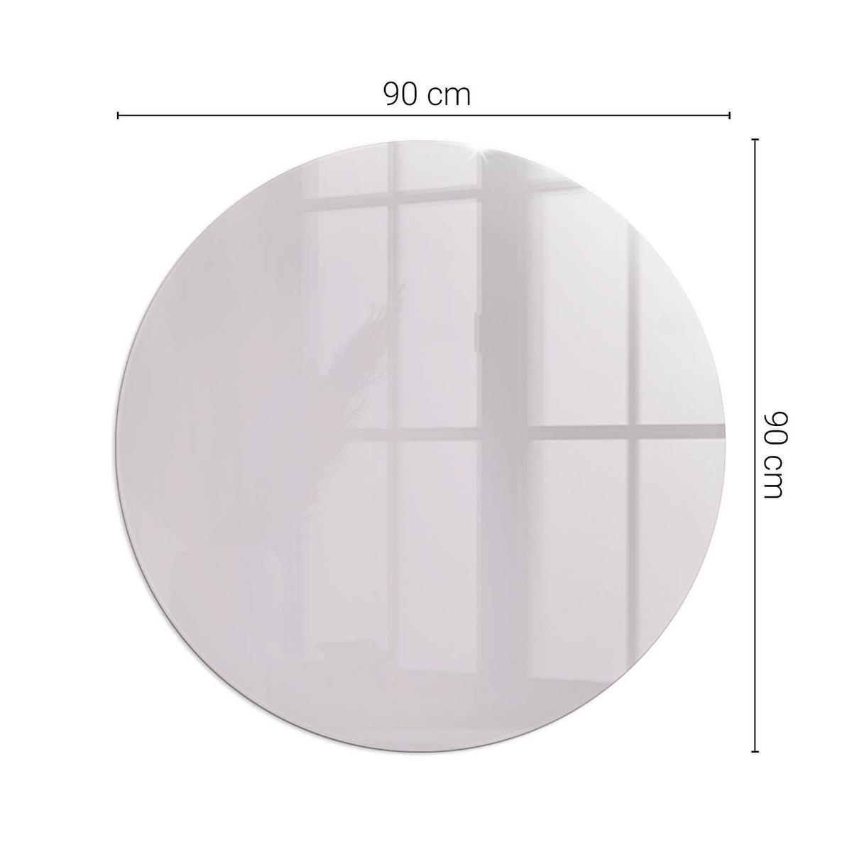 GLASPLATTE für Kamin Ø 90 cm - Lila, Glas (90/90/0.4cm) - TULUP