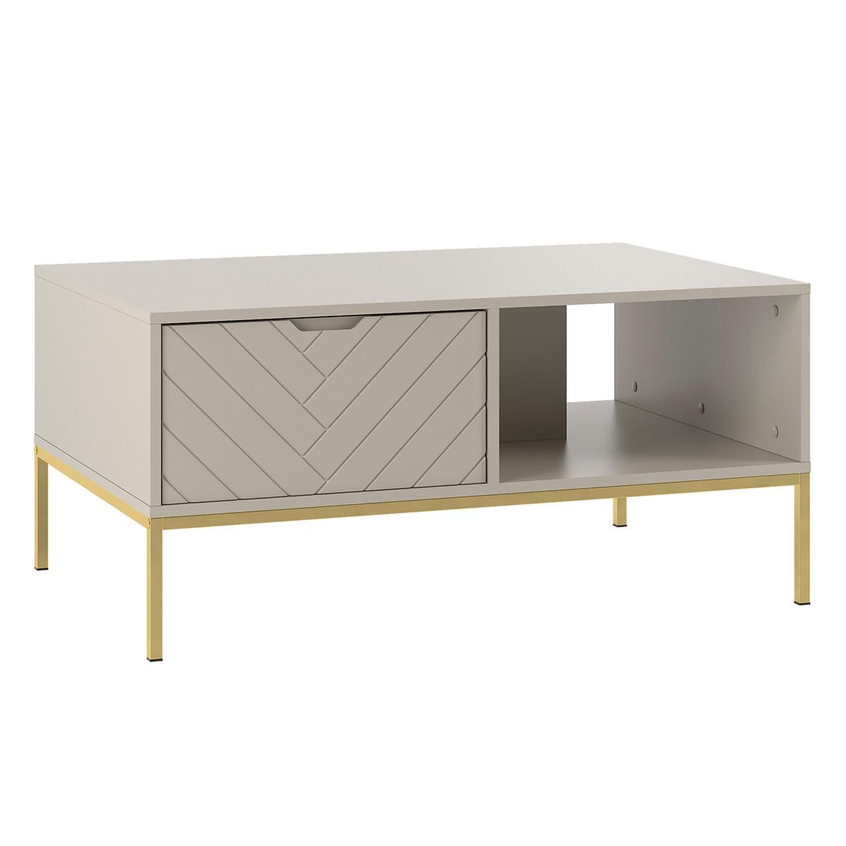 COUCHTISCH Daria Kaschmir - Beige, Holzwerkstoff (68/104/69cm) - Petits-meubles