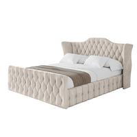 POLSTERBETT mit Bettkasten, Fußteil und Lattenrost, Boxbett mit Matratze H3/H4 - MODY-Z 120x200 Beige - Beige, Holzwerkstoff/Textil (120/200cm) - ALTDECOR