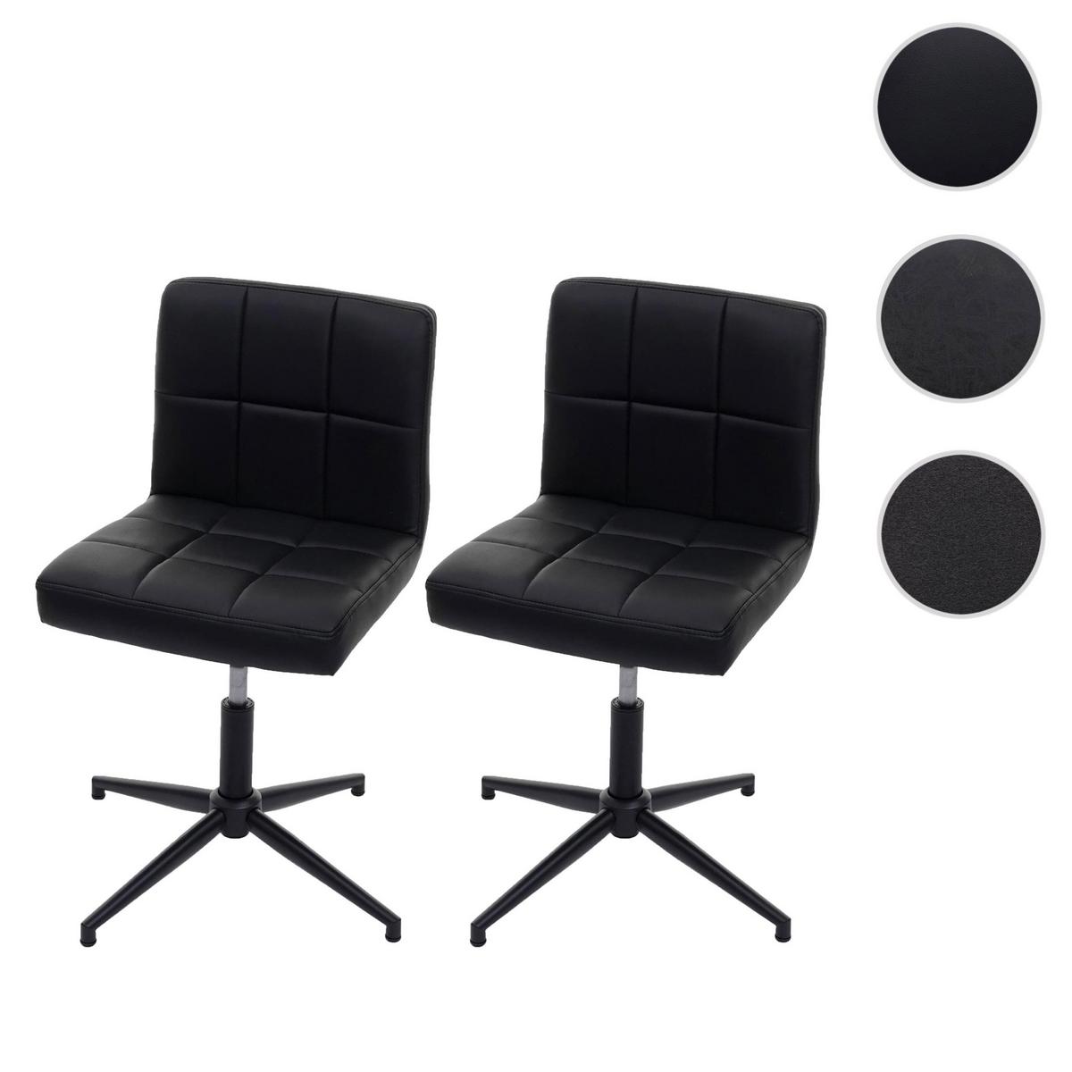 ESSZIMMERSTUHL Schwarz 2er-Set - Schwarz, Textil (64/90/64cm) - MCW