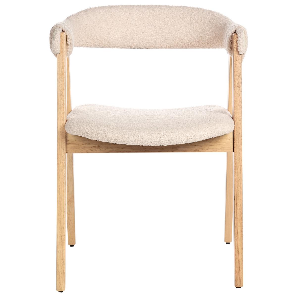 ESSZIMMERSTUHL 2er-Set Hellbeige Day - Beige/Braun, Textil (55/75/57cm) - Beliani