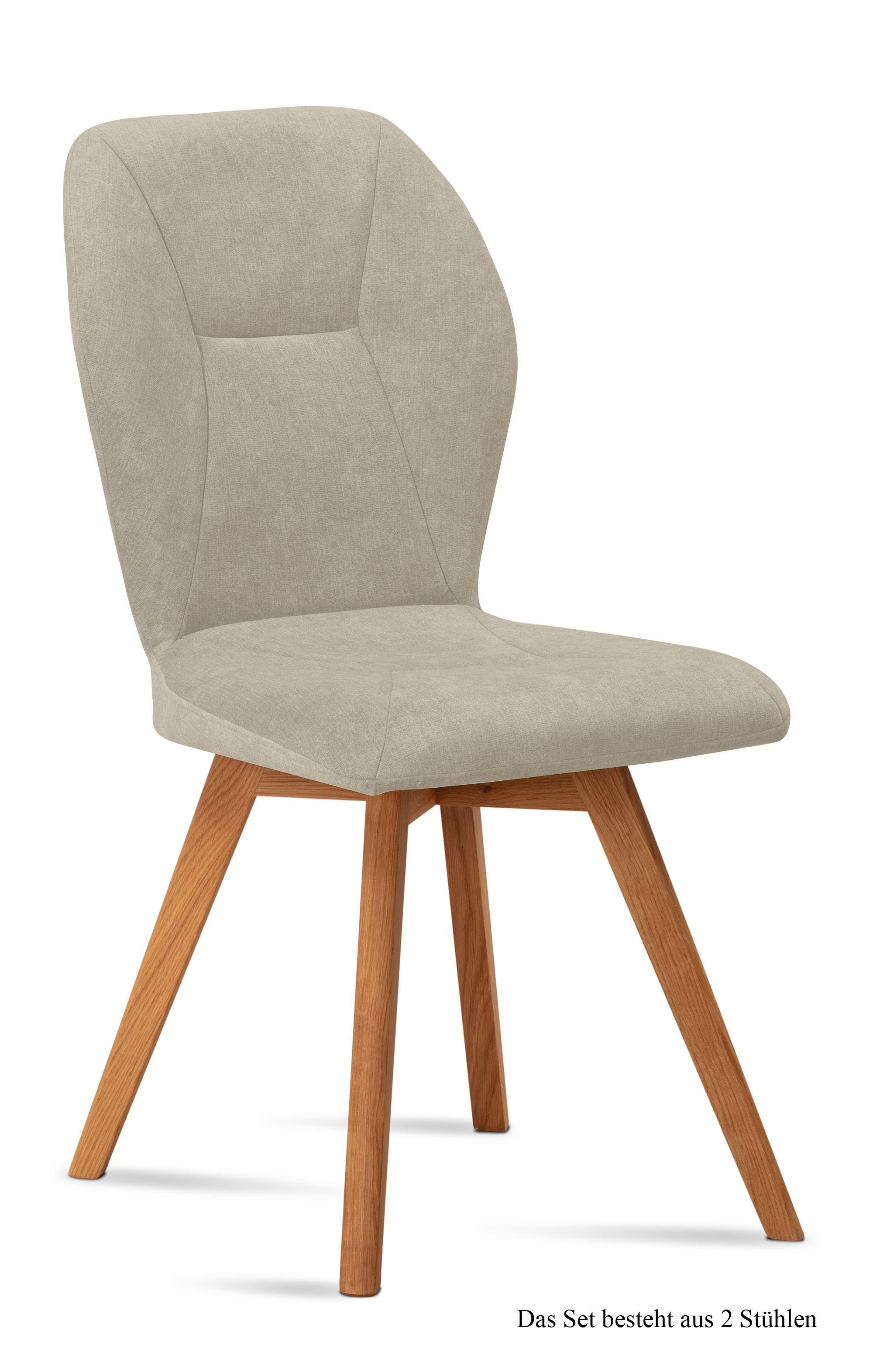 ESSZIMMERSTUHL (2er-Set) Donia 51x92x60 Eiche geölt/Natur - Eichefarben/Naturfarben, Kunststoff (60/92/51cm) - 58aufmkessel