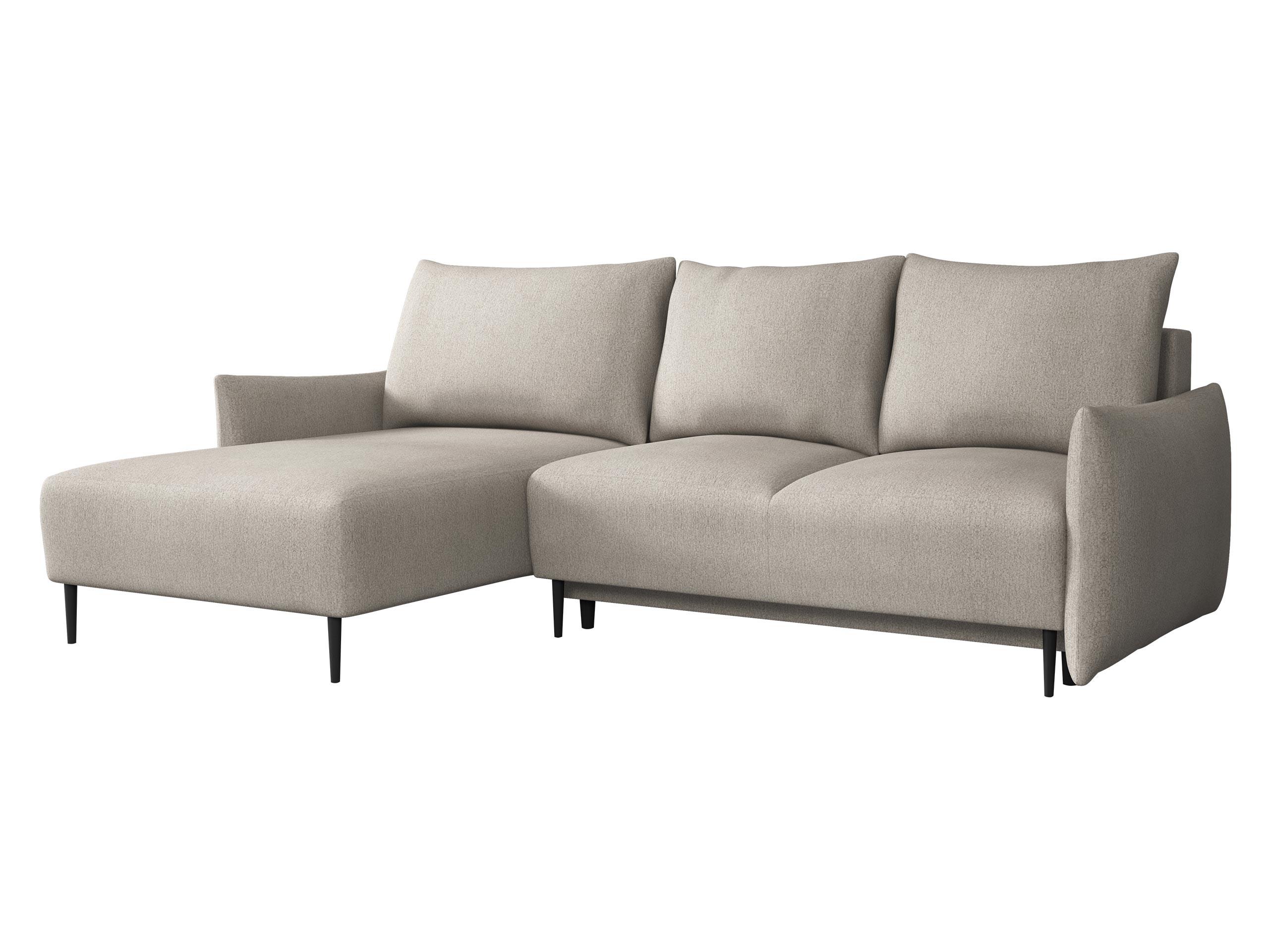 ECKSOFA Santi L - Beige/Schwarz, Holz/Textil (240/160cm) - MIRJAN24