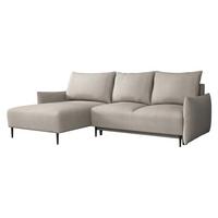 ECKSOFA Santi L - Beige/Schwarz, Holz/Textil (240/160cm) - MIRJAN24