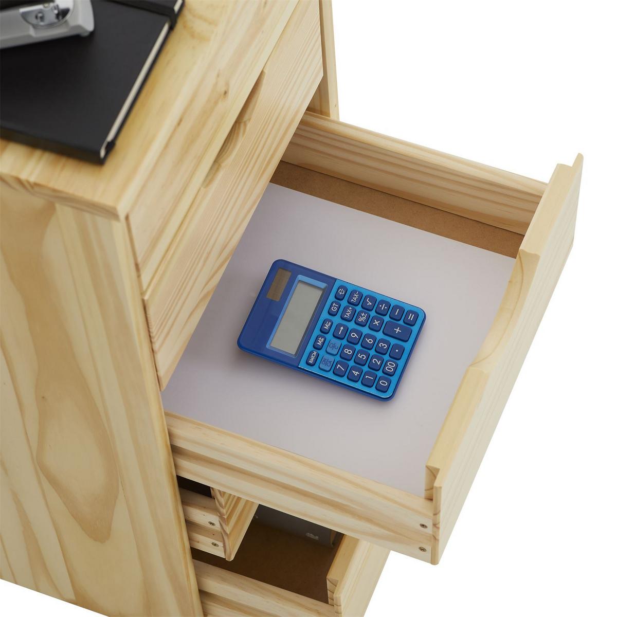 ROLLCONTAINER LAGOS - Naturfarben, Holz (35/65/40cm) - IDIMEX