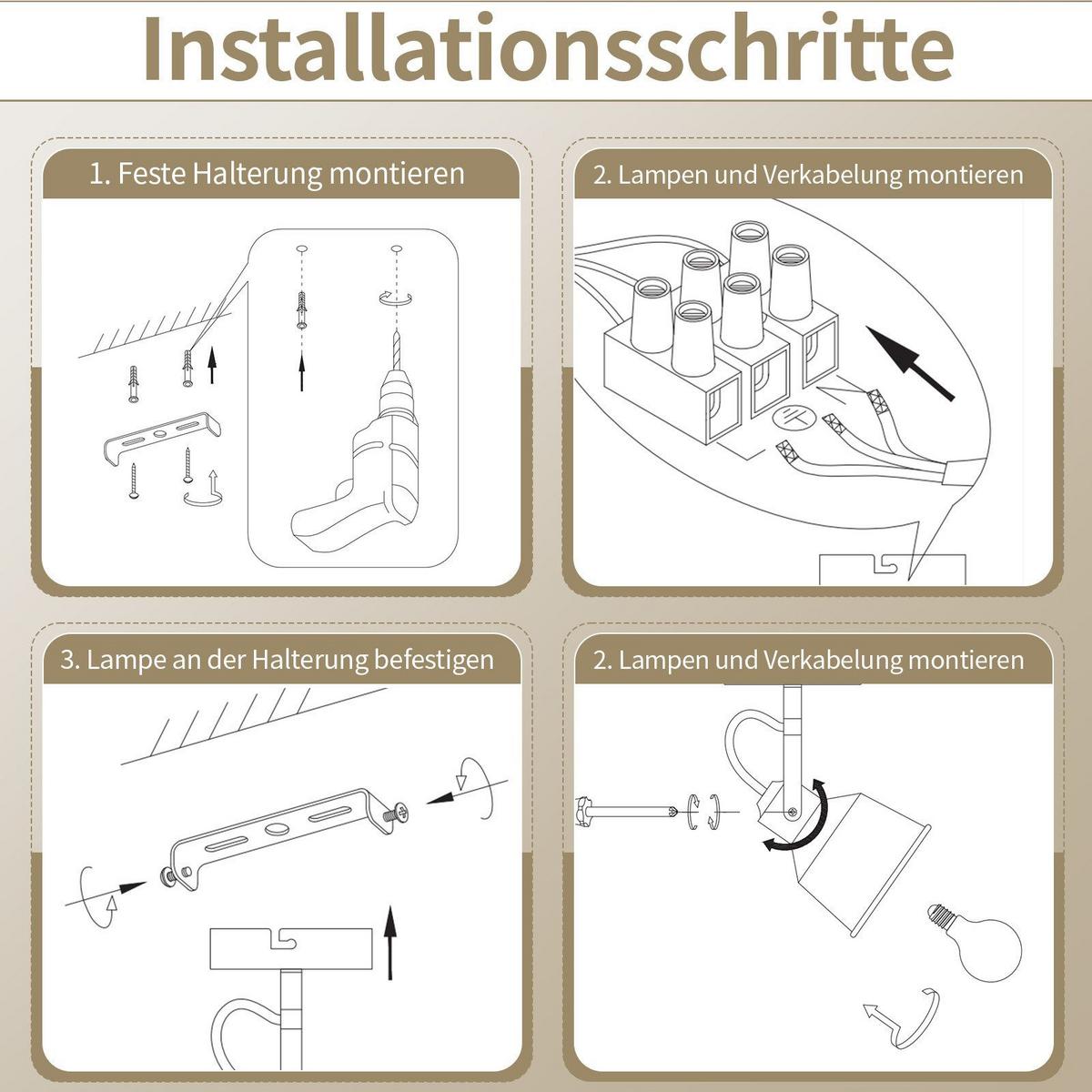 DECKENSTRAHLER Lichtwehr 14/17/14 cm - Schwarz, Metall (14/14/17cm) - ZMH