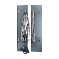 GARDEROBENPANEEL Wandpaneel Grau Hochglanz - Grau, Holzwerkstoff (120/28/2cm) - Vladon