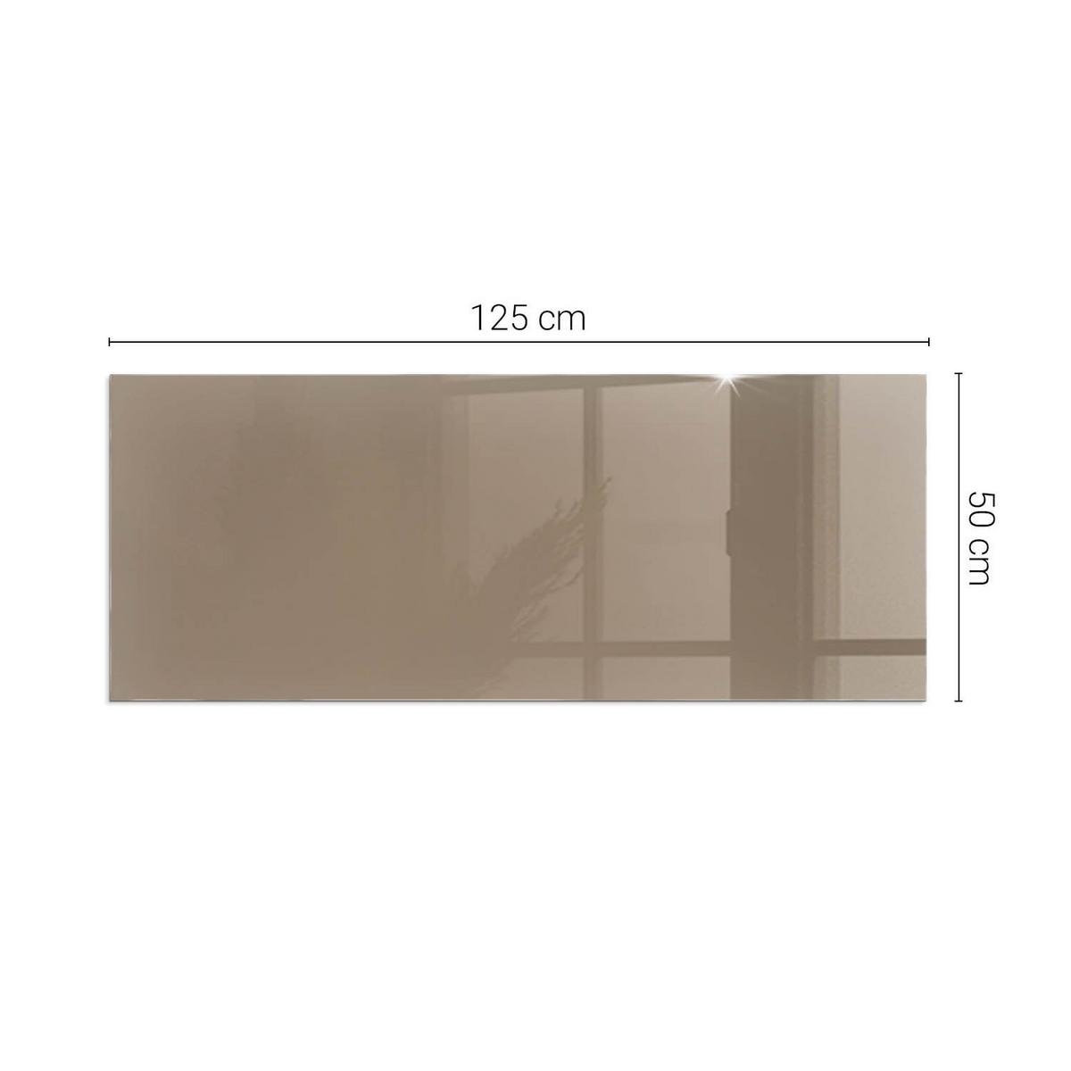 GLASPLATTE für Kamin 125x50 cm - Braun, Glas (125/50/0.4cm) - TULUP