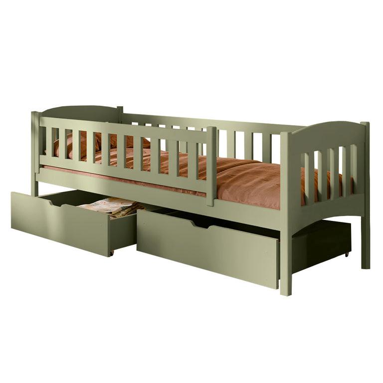 BETT 90/200 Samuel Olive - Grün, Holzwerkstoff (90/200cm) - Petits-meubles
