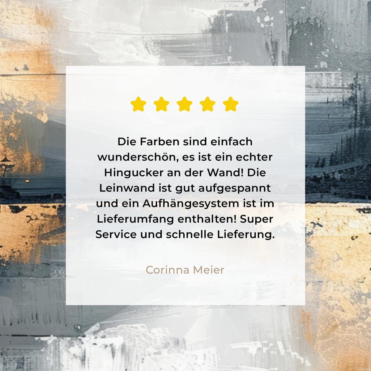 LEINWANDBILD Kunst - Grau - Gold - Abstrakt Wanddeko 90x60 cm - Dunkelgrau, Textil (90/60cm) - MuchoWow
