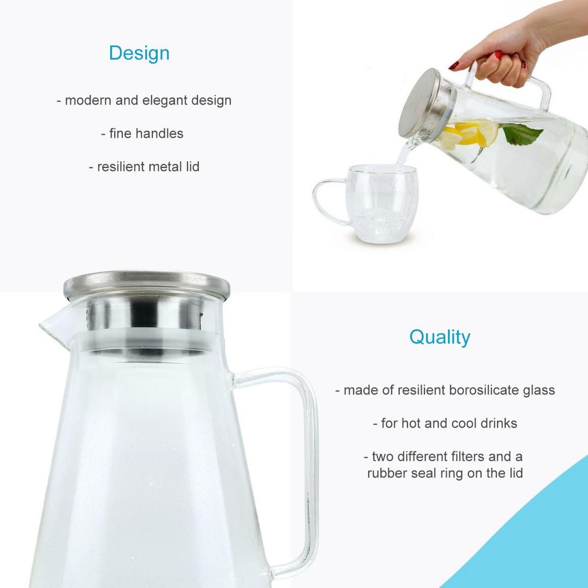 KARAFFE - Transparent, Glas (1.8L) - Intirilife