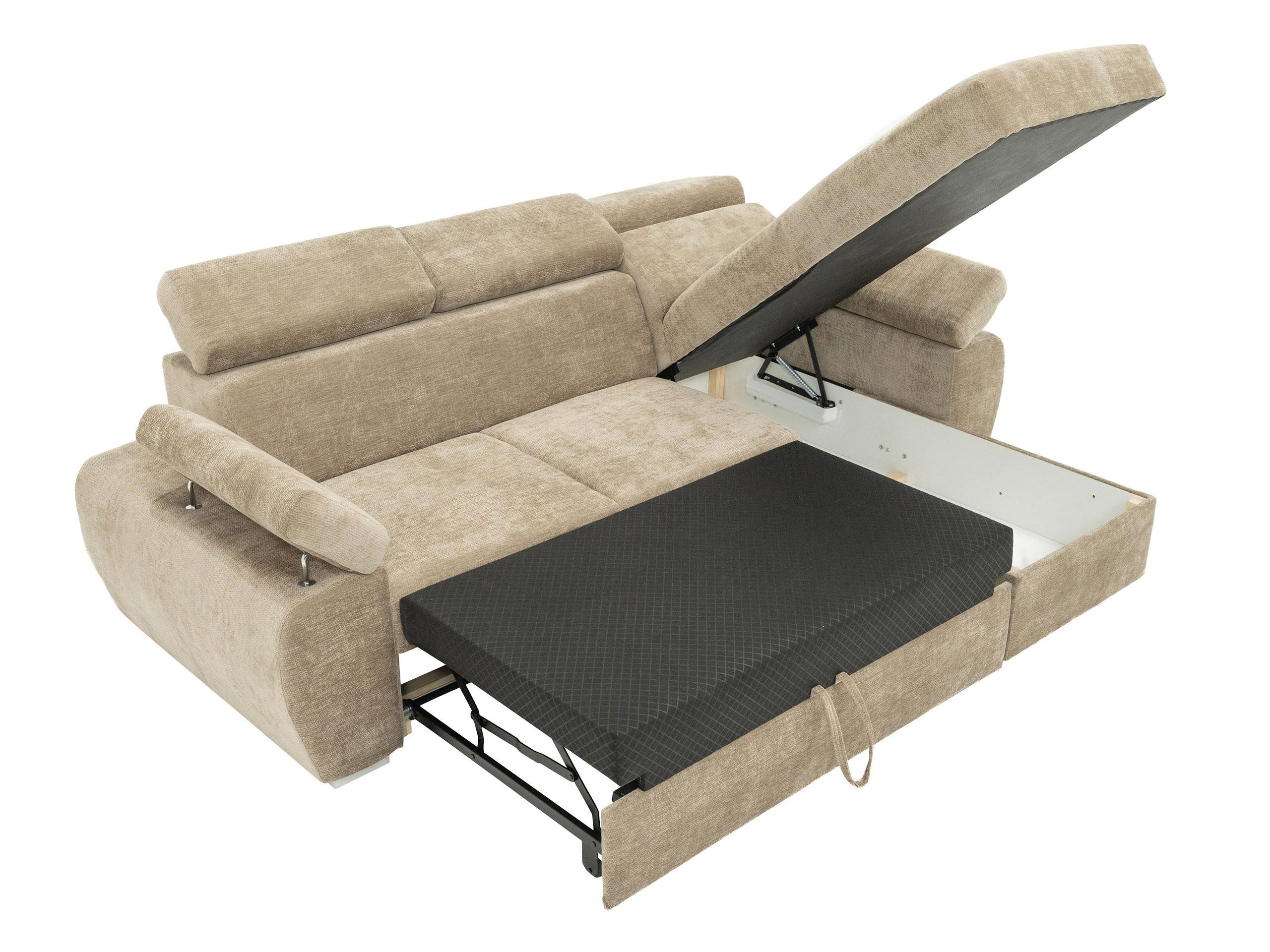 ECKSOFA Plaza L - Silberfarben/Braun, Holz/Kunststoff (255/170cm) - MIRJAN24