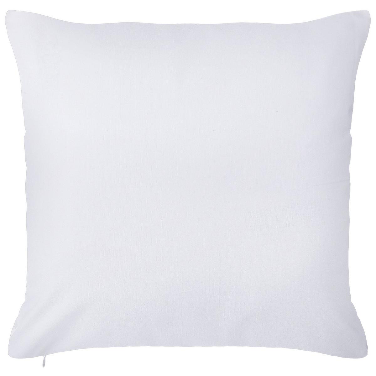 DEKOKISSEN 2er-Set Weiß 45/45 cm Clarkia - Weiß, Naturmaterialien/Textil (45/45cm) - Beliani