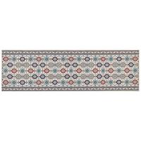 KURZFLOR-TEPPICH Bunt 60/200 cm Hacilar - Blau/Beige, Textil (60/200cm) - Beliani