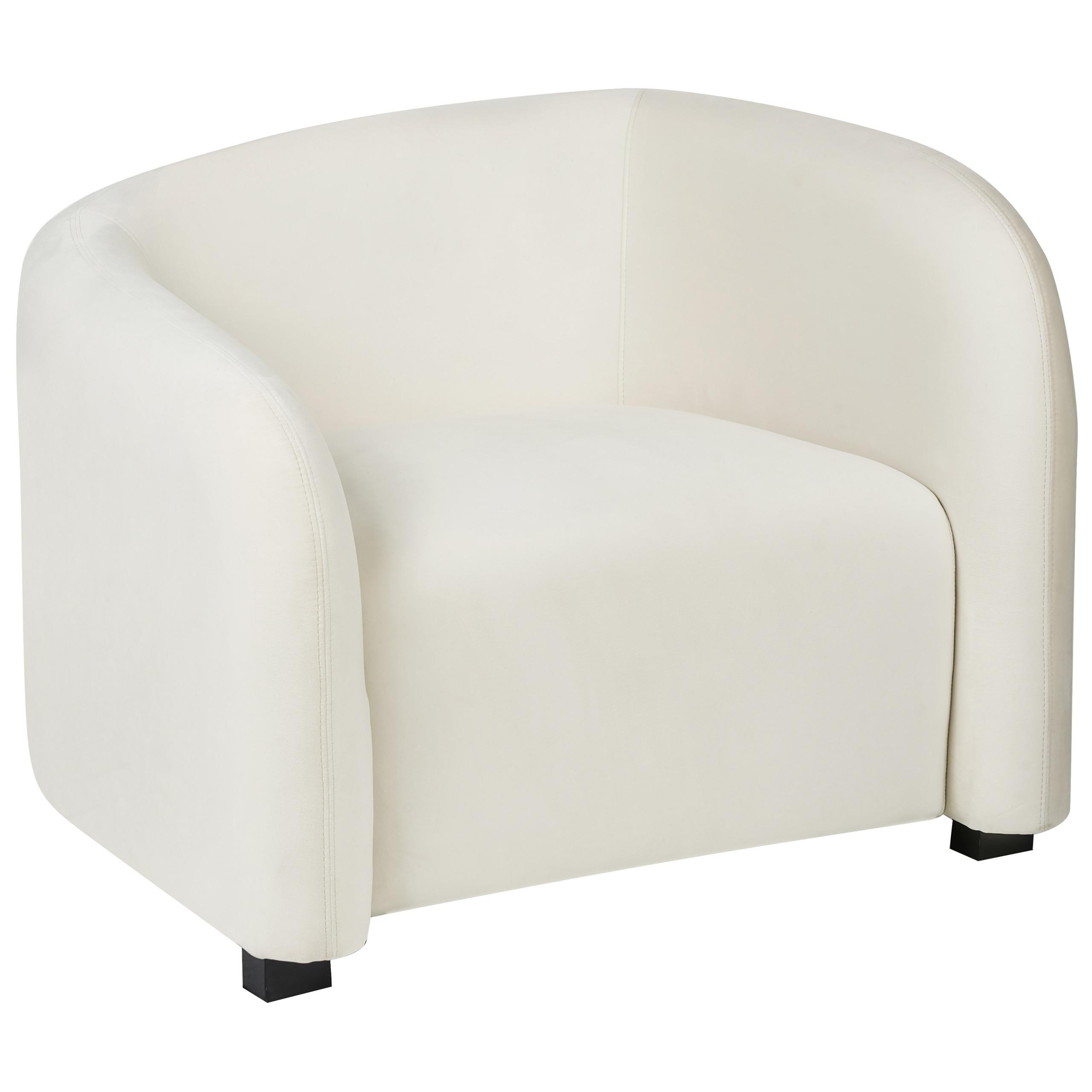 SESSEL Cremeweiß Veltada - Weiß, Textil (95/72/86cm) - Beliani