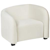 SESSEL Cremeweiß Veltada - Weiß, Textil (95/72/86cm) - Beliani