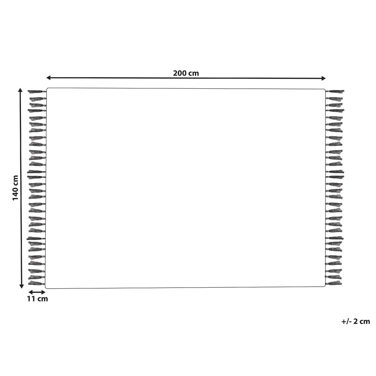 TEPPICH geflochten Fener 200/140 cm - Multicolor, Naturmaterialien (140/200cm) - Beliani