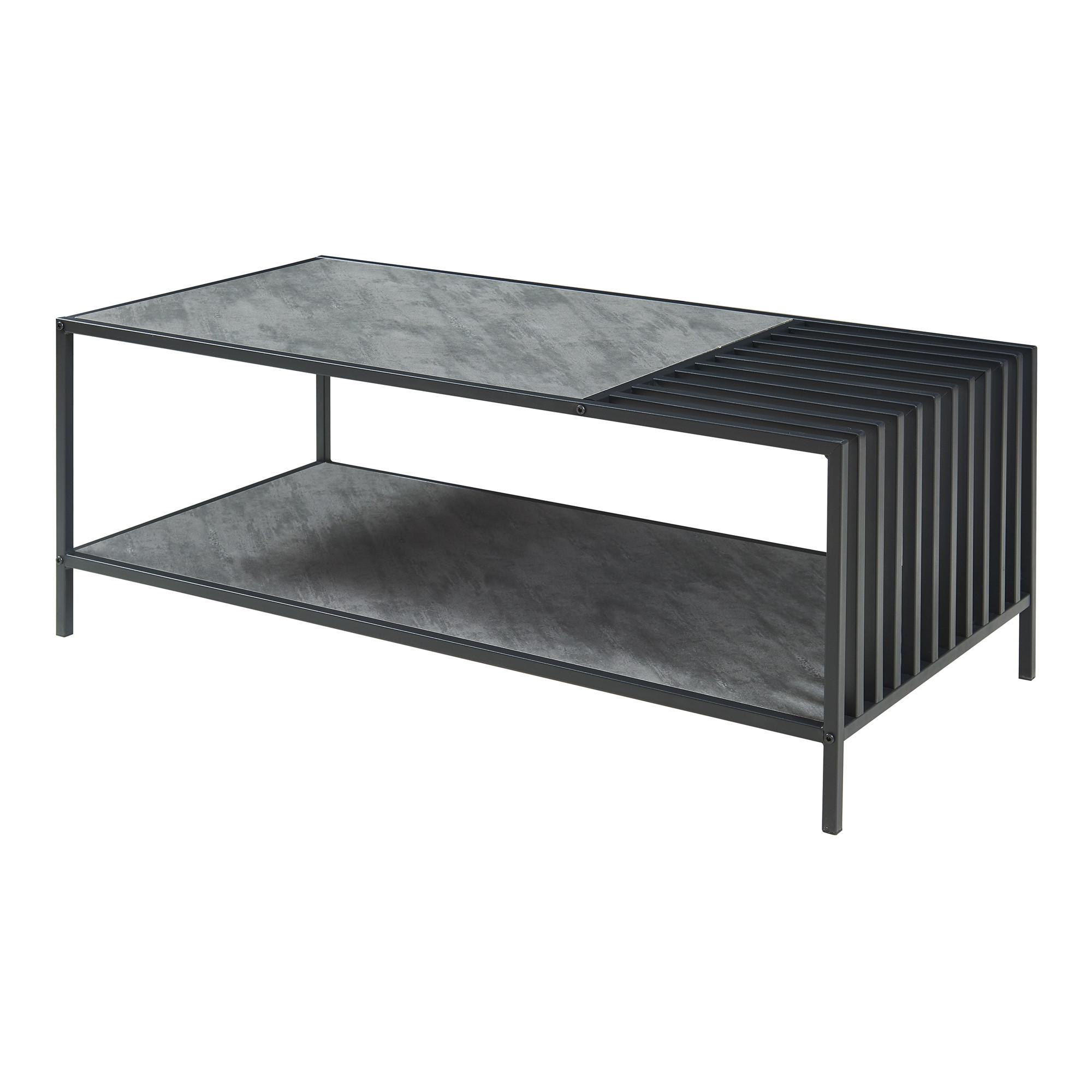 COUCHTISCH Pärghos 120/60/45 cm - Schwarz/Grau, Holzwerkstoff/Metall (60/120/45cm) - [en.casa]