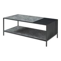 COUCHTISCH Pärghos 120/60/45 cm - Schwarz/Grau, Holzwerkstoff/Metall (60/120/45cm) - [en.casa]