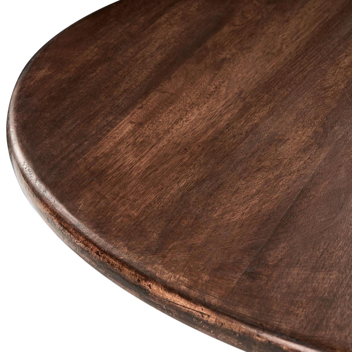 ESSTISCH Dunkelbraun 120/120 cm Mangoholz Silvon - Dunkelbraun, Holz (120/120/70cm) - Beliani