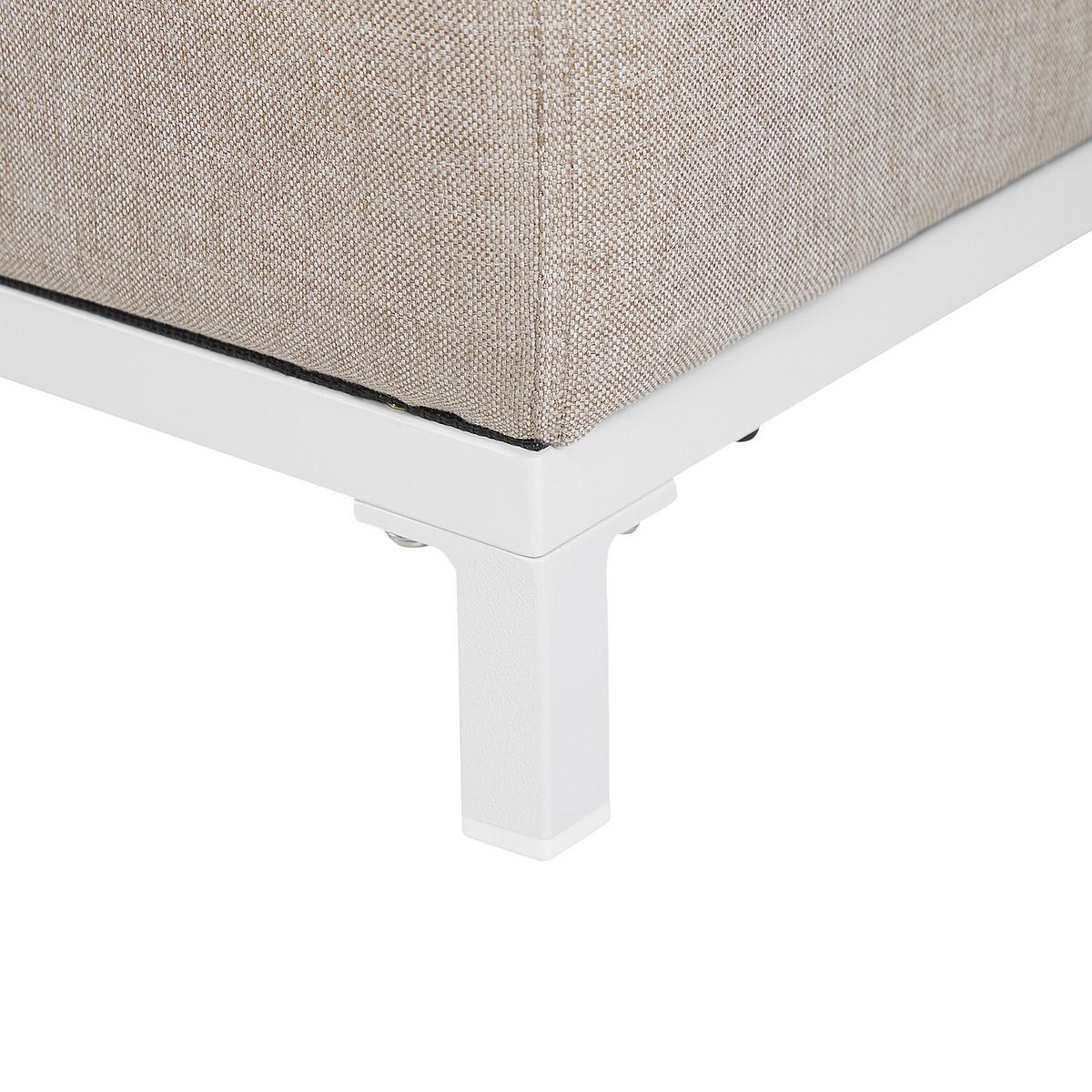 OTTOMANE Rovigo 83/83/38 cm - Beige, Kunststoff/Textil (83/38/83cm) - Beliani