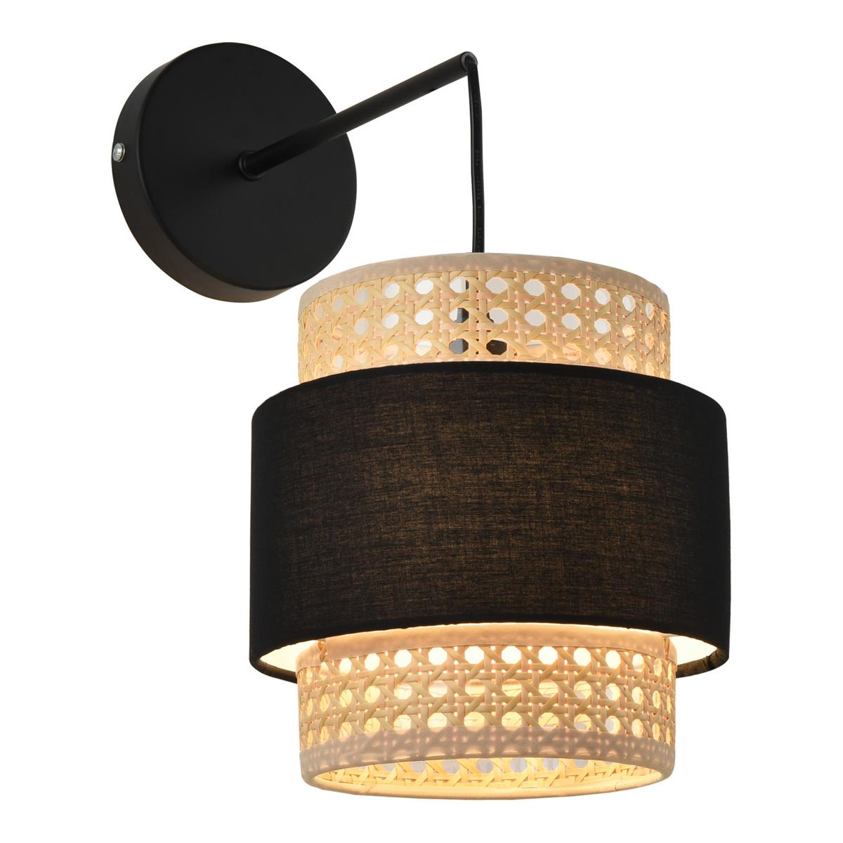 WANDLEUCHTE Southampton - Beige/Schwarz, Kunststoff/Metall (30/36/18cm) - lux.pro