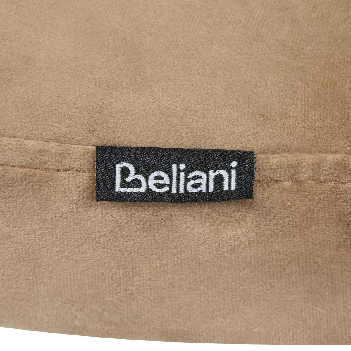 BÜROSTUHL Samtstoff Beige Caroga - Beige/Schwarz, Textil/Metall (62/90/62cm) - Beliani