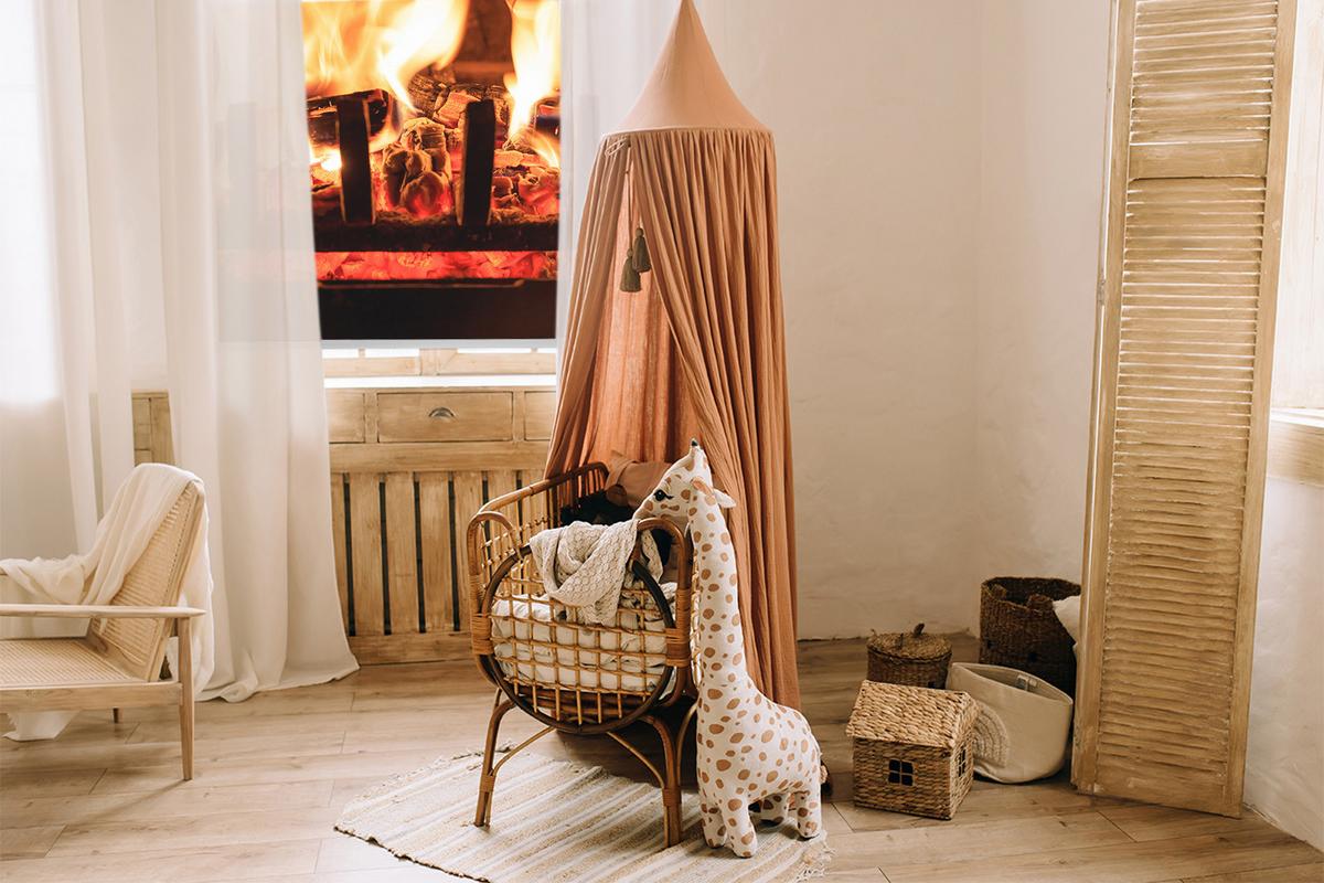 INNENROLLO - Fensterrollo - Rollo - 130x140 cm - Kamin - Weiß, Kunststoff (130/140/0.5cm) - TULUP