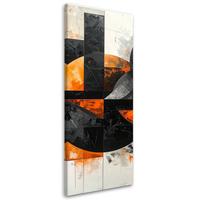 LEINWANDBILD 3D und geometrisch 30x90cm - Orange, Textil (30/90cm) - Feeby