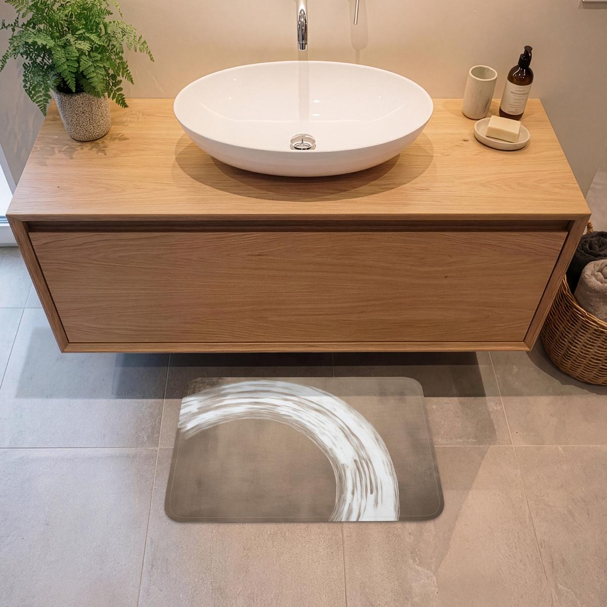 BADEMATTE Farbe - Braun - Japandi 60x40 cm - Mokka, Textil (60/40cm) - OnlyWow