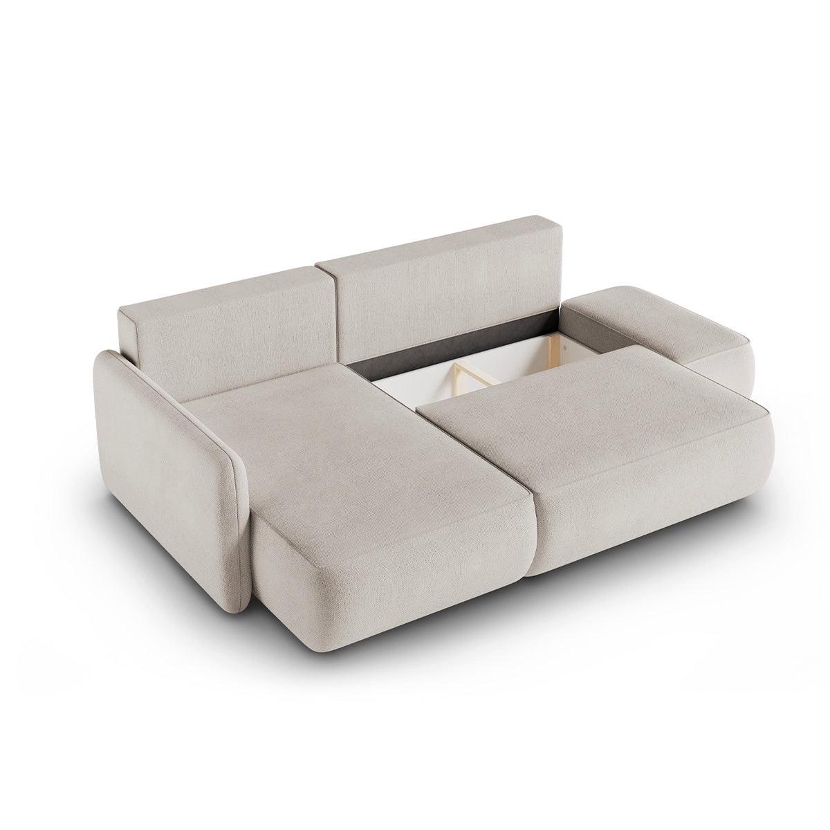 ECKSOFA Alessio 3 Sitzplätze Hellgrau - Grau, Holz (229/148cm) - Petits-meubles