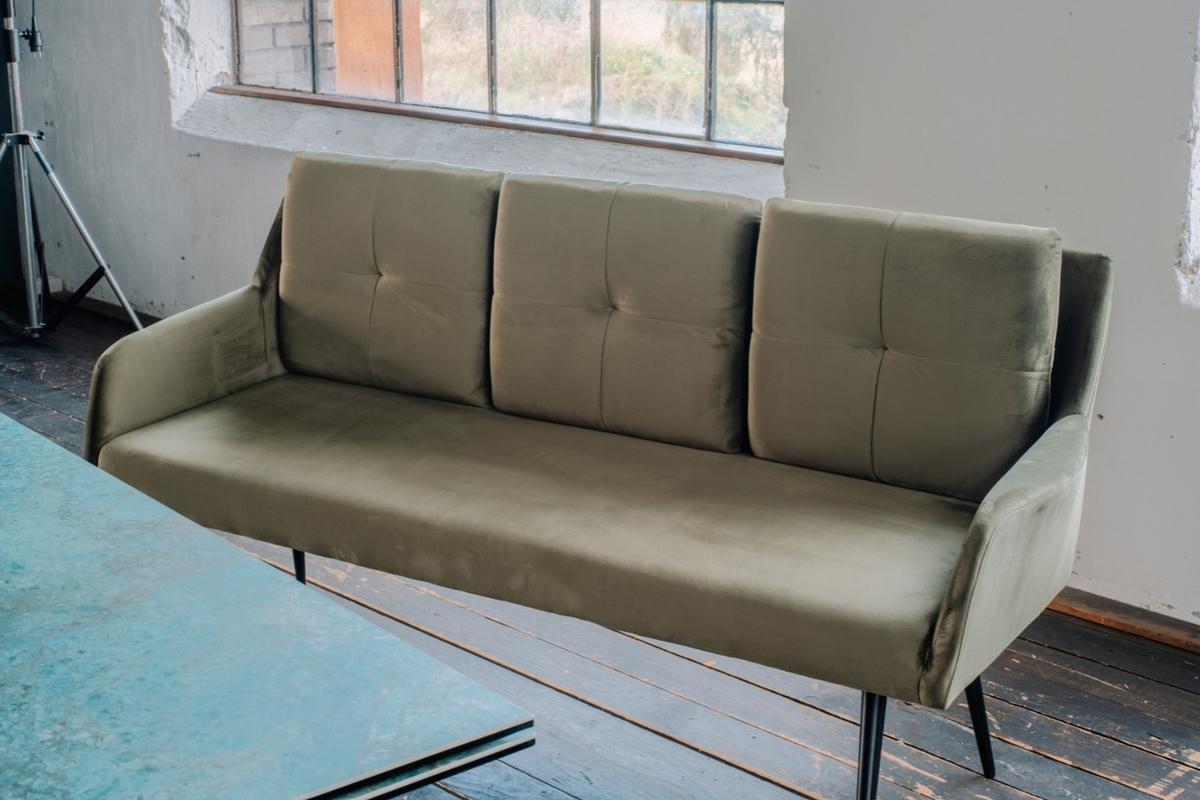 ESSZIMMERBANK PIRI Dunkelgrün Velvet - Dunkelgrün, Textil (180/84/64cm) - KAWOLA