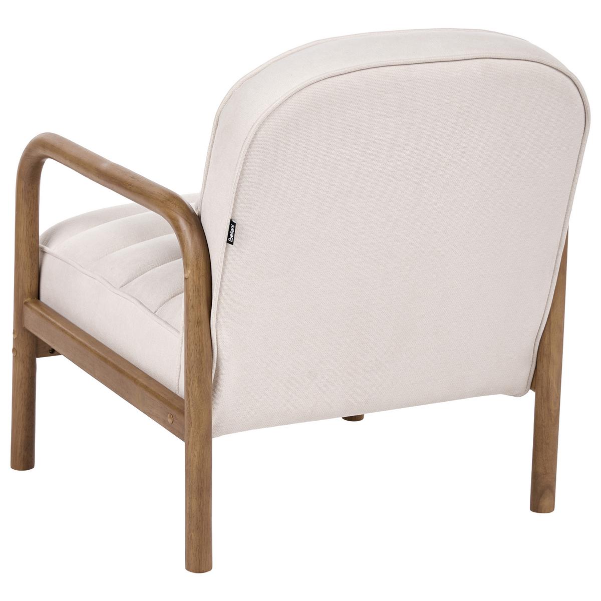 SESSEL Stoff Hellbeige Agger - Beige/Braun, Textil (67/78/81cm) - Beliani