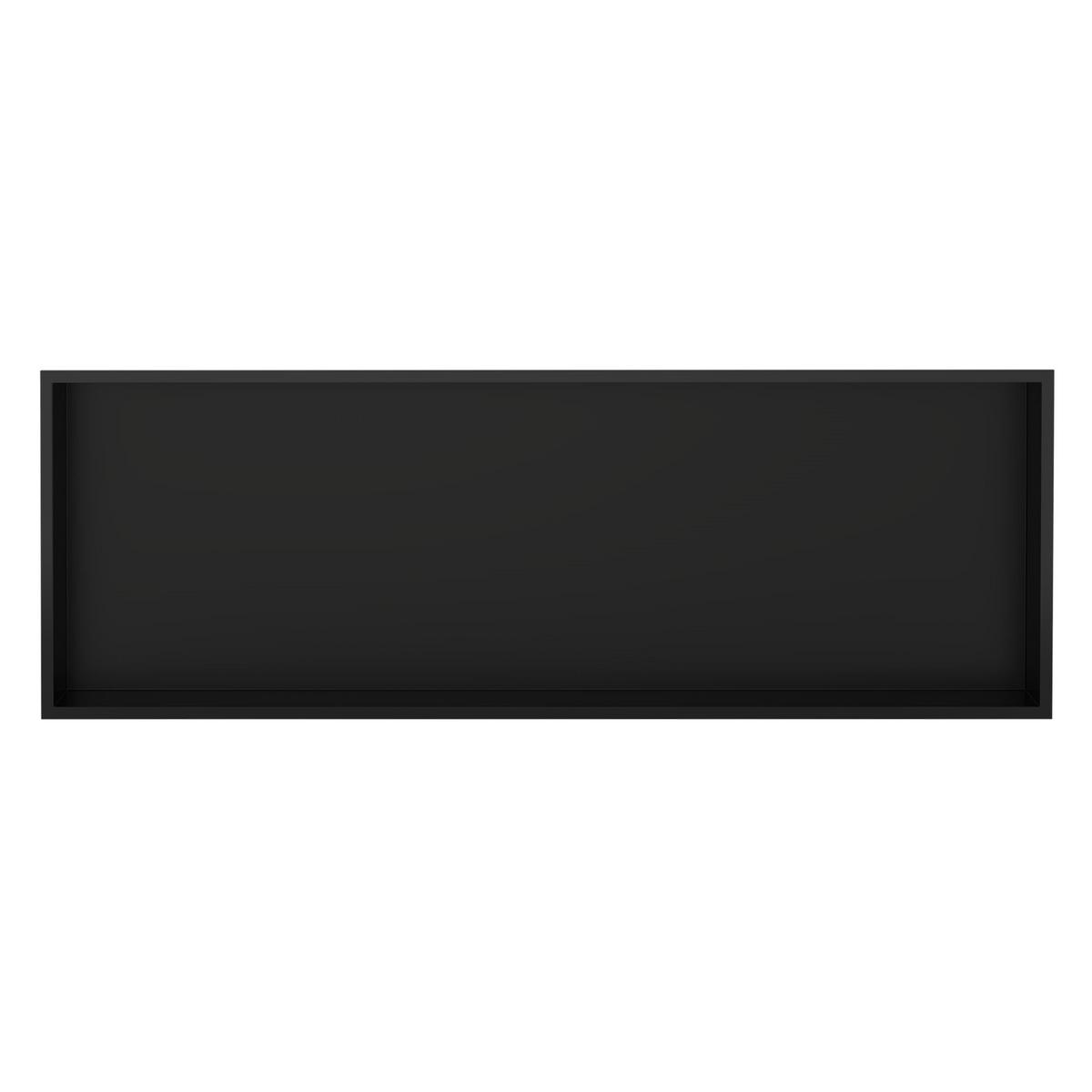 DUSCHNISCHE Schwarz 90/30 cm - Schwarz, Metall (90/30/10cm) - LuxeBath