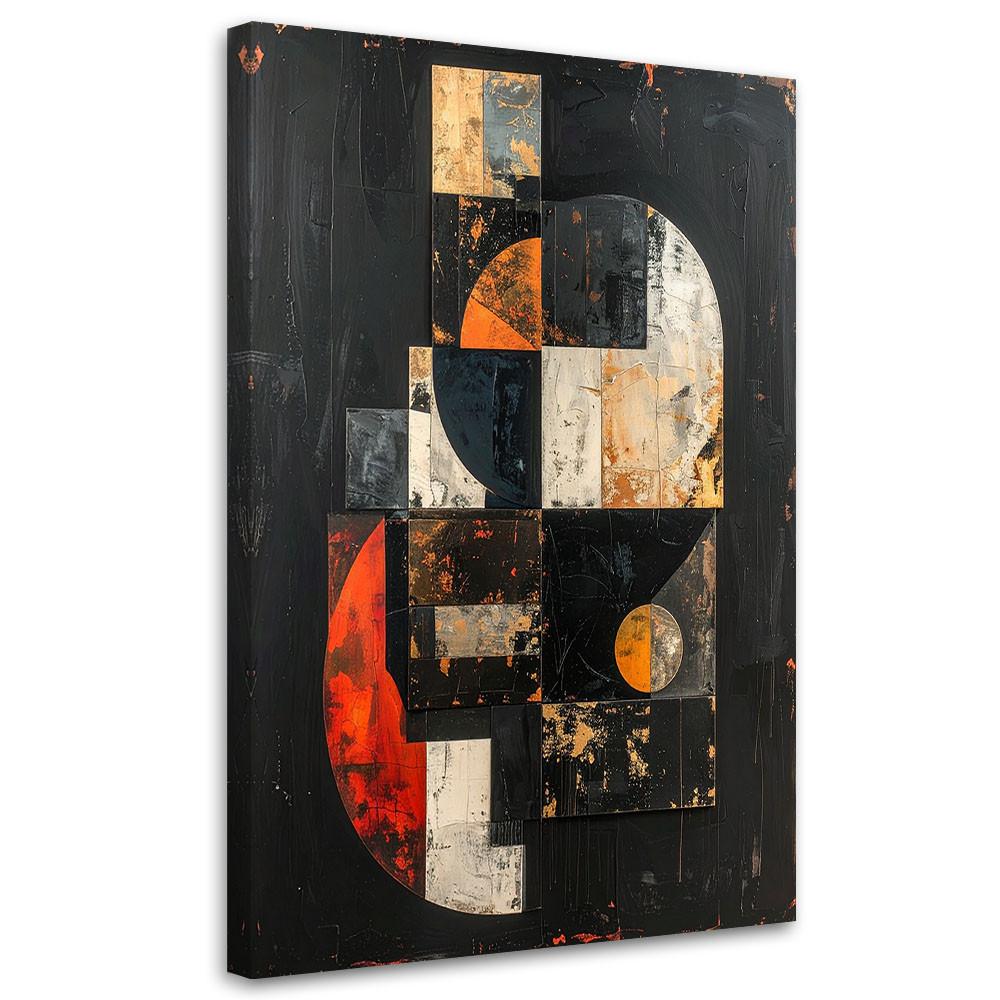 LEINWANDBILD Abstraktion 20x30cm - Schwarz, Textil (20/30cm) - Feeby