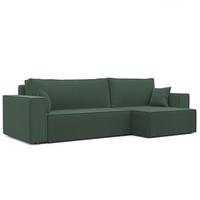 ECKSOFA mit Schlaffunktion und Bettkasten, Grün - Grün, Holzwerkstoff/Textil (145/276cm) - Idohome