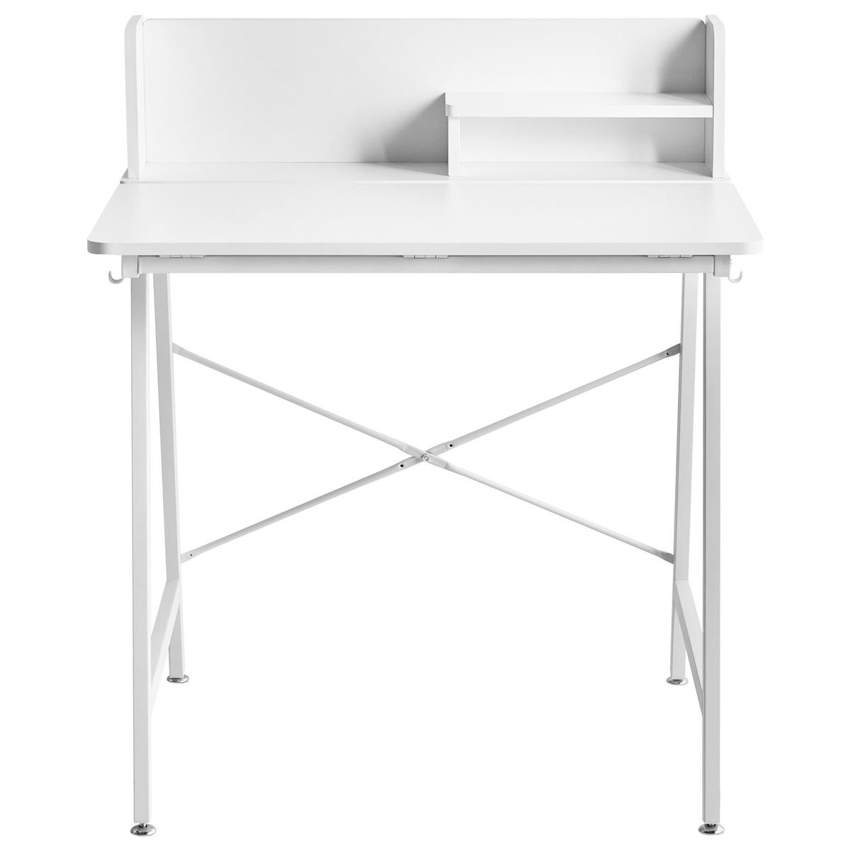 ZEICHENTISCH mit neigbarer Tischplatte Weiß 80/62 cm Aland - Weiß, Holzwerkstoff (62/80/94cm) - Beliani